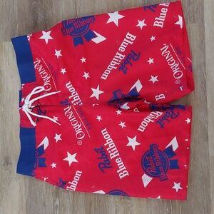 Pabst Blue Ribbon Swim Nwot Pabst Blue Ribbon Graphic Mens
